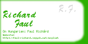 richard faul business card