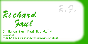 richard faul business card